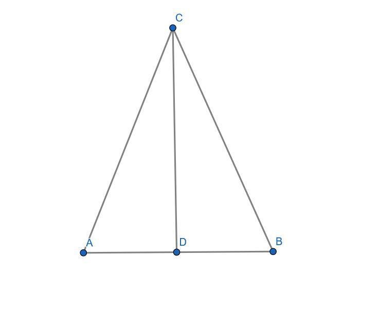 Given: ∆ABC, CD ⊥ AB, AC = BC, Area of ABC = 32 cm2, m∠A = 72° Find: CD-example-1