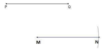 use a ruler to draw a segment PQ that is 2 inches long then use your compass and straightedge-example-1