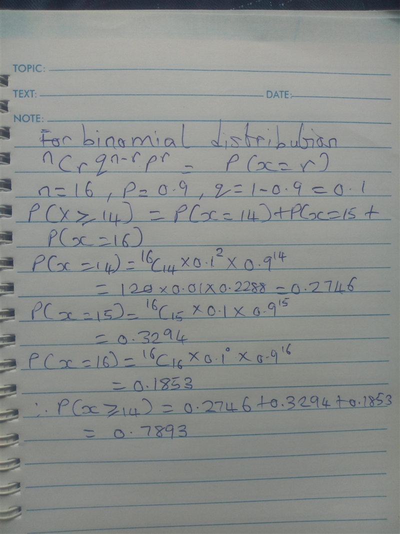 Assume the random variable X has a binomial distribution with the given probability-example-1