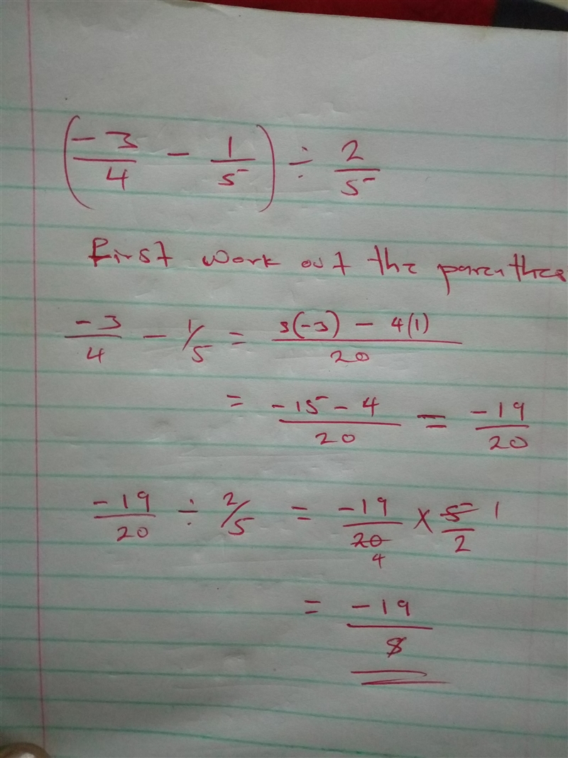 -3/4 - 1/5 divide by 2/5 can you please give the answer and step by step instructions-example-1