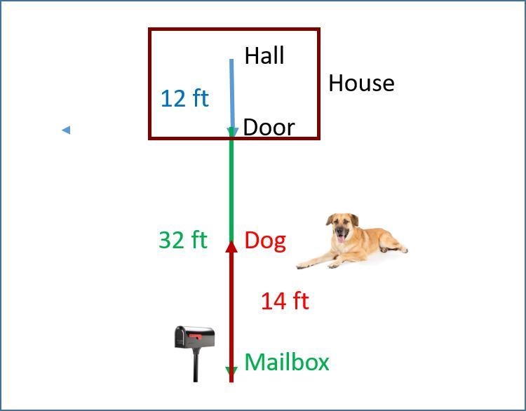 Eli walked 12 feet down the hall of his house to get to the door. He conti in a straight-example-1