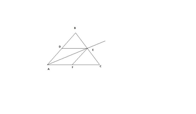 Rhombus ADEF is inscribed into a triangle ABC so that they share angle A and the vertex-example-1