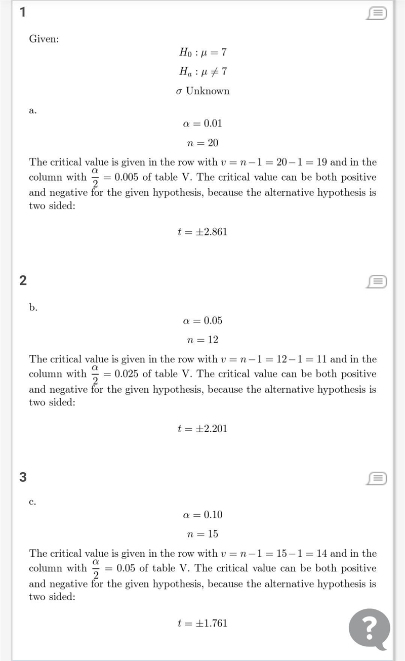 A hypothesis will be used to test that a population mean equals 7 against the alternative-example-1