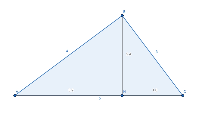 In triangle △ABC, ∠ABC=90°, BH is an altitude. Find the missing lengths. AB=4 and-example-1