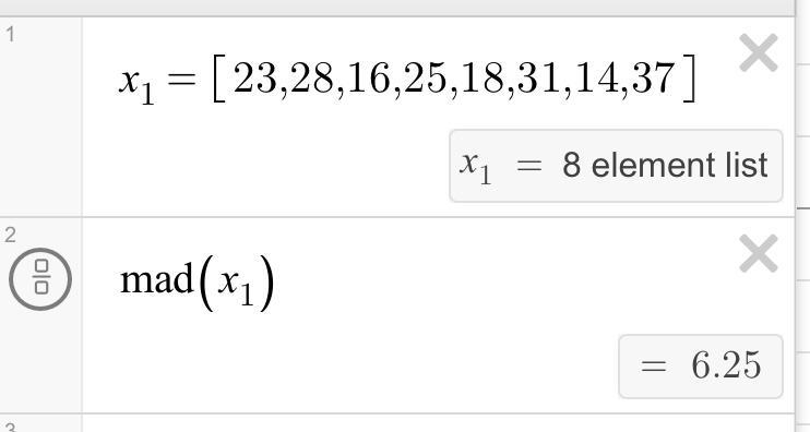 Mean absolute deviation of 23,28,16,25,18,31,14,37​-example-1