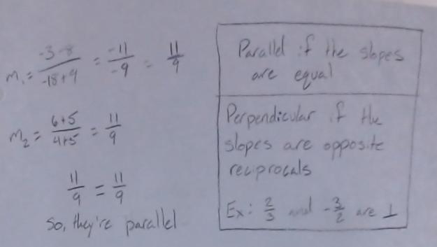 Determine whether lines L1 and L2 passing through the pairs of points are parallel-example-1