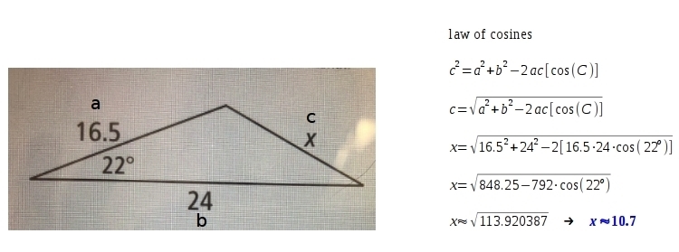 What is the value of x? Round to the nearest tenth. A. 39.8 B. 21.9 C. 113.9 D. 10.7 Sorry-example-1