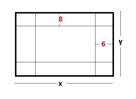 The top and bottom margins of a poster are 6 cm and the side margins are each 8 cm-example-1