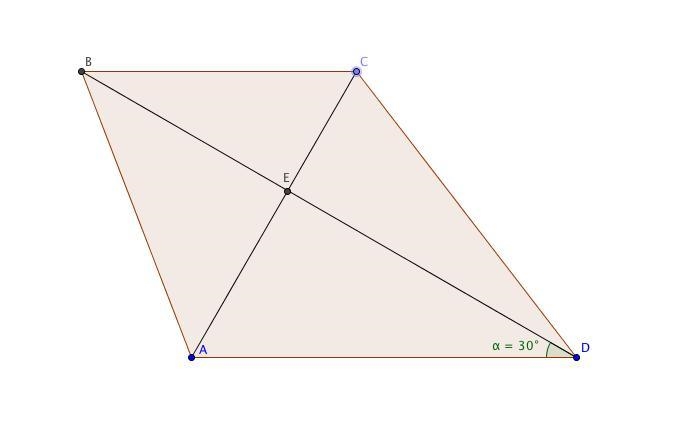 In trapezoid ABCD the lengths of the bases are AD=7 and BC=5, and the length of diagonal-example-1