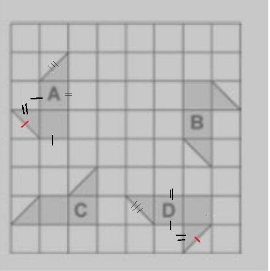 Which statement about these figures on the grid is true? 1. Figures B and C are congruent-example-1