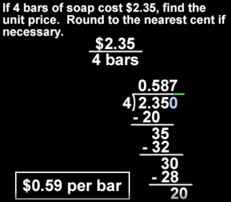 What is unit price ? Use in your own words . ​-example-1