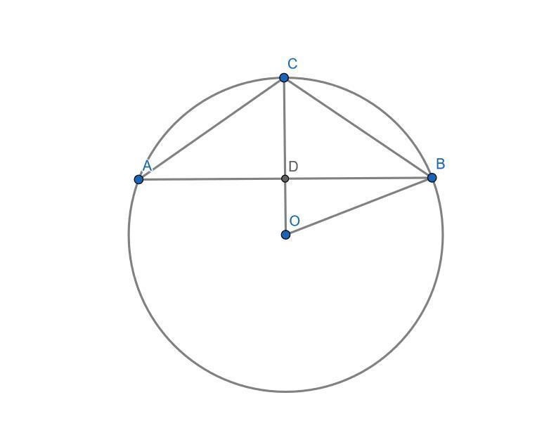 The measure of a vertex angle of an isosceles triangle is 120°, the length of a leg-example-1