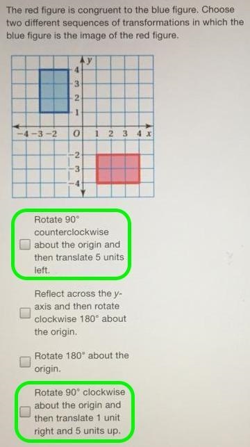 The figure is congruent to the blue figure.-example-1