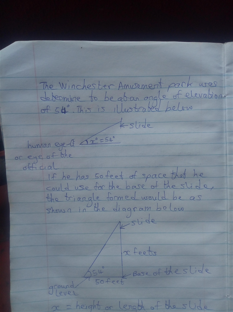 11) An official at The Winchester Amusement Park has determined that the angle of-example-1