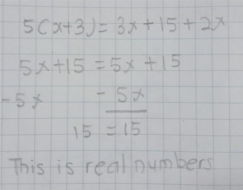 Which equation has a solution of all real numbers-example-1