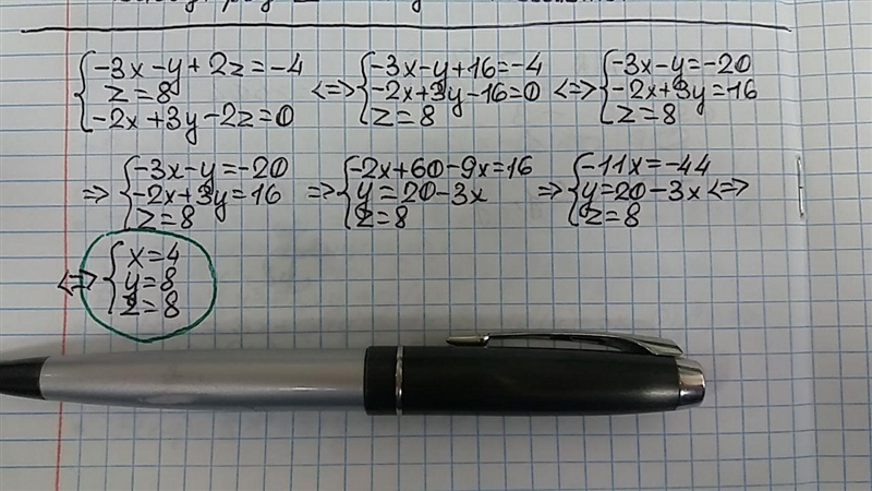 How do you solve this system by substitution?-example-1