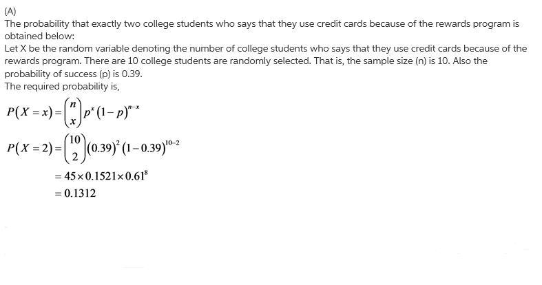 36% of college students say they use credit card because of the rewards program . You-example-1