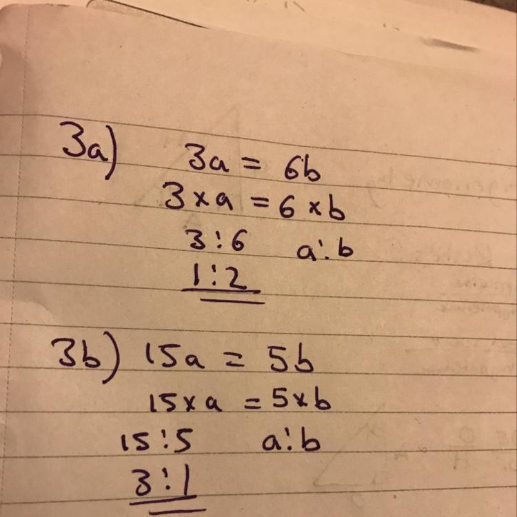 For the following equations, find the ratio of A to B-example-1