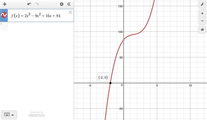 If p(x)=2x^3+cx^2+16x+84 and x+2 is a factor of p(x),find the value of c.-example-2