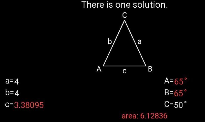 Two sides of a triangle each measure 4 mm. The angle between these two sides has a-example-1