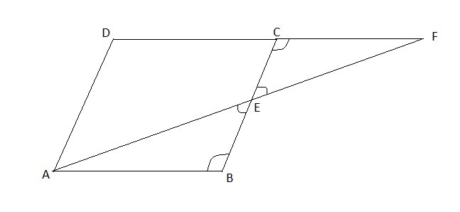 Parallelogram ABCD is given. Draw line EF so that it goes through the vertex A. Point-example-1