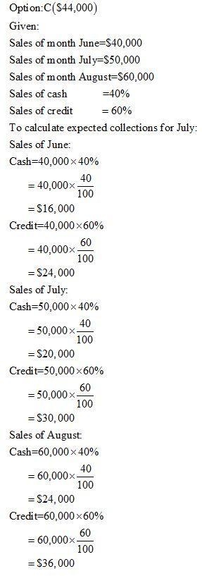 June sales were $40,000 while projected sales for July and August were $50,000 and-example-1