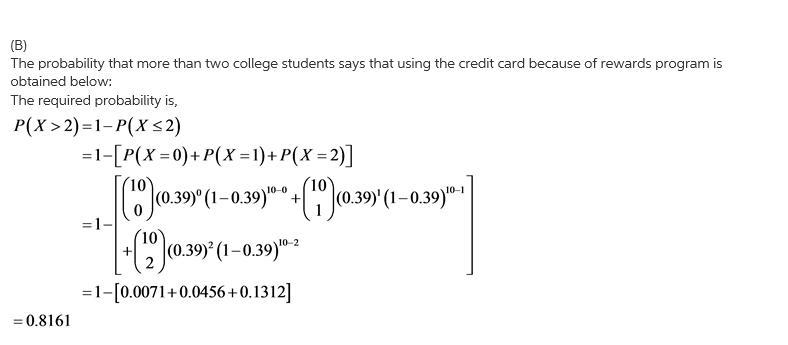 36% of college students say they use credit card because of the rewards program . You-example-2