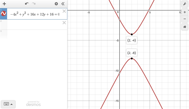 Select the correct answer from each drop-down menu. The equation of a hyperbola is-example-1