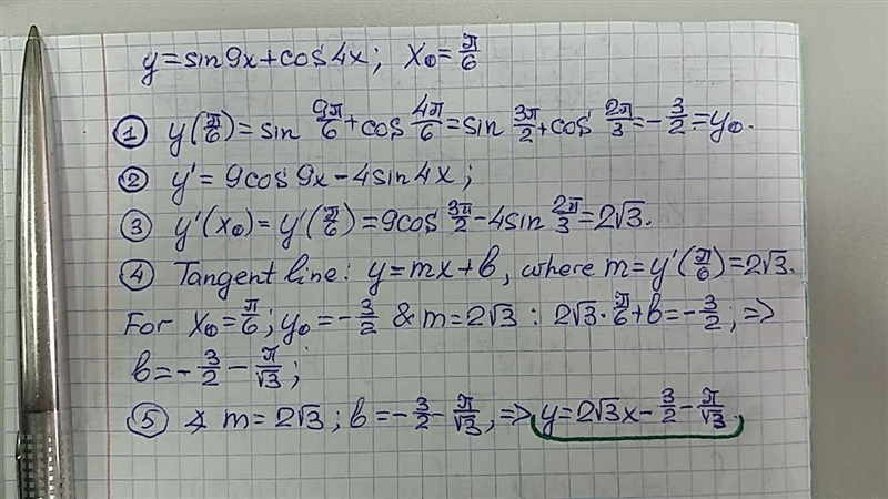 Need help with this tangent line problem.-example-1