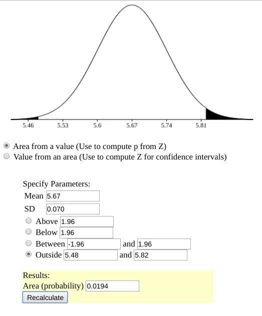 Assume that the weights of quarters are normally distributed with a mean of 5.67 g-example-1