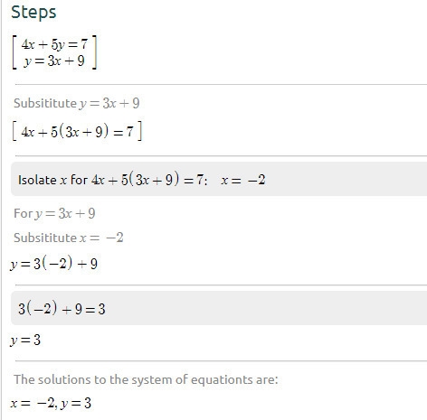 Solve the system of equations using the substitution method (pic) x= y=​-example-1