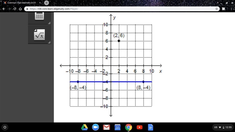 What is the equation of the line that is perpendicular to the given line and passes-example-1