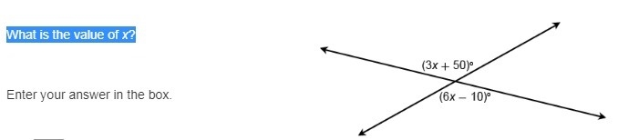 What is the value of x? Enter your answer in the box. x =-example-1