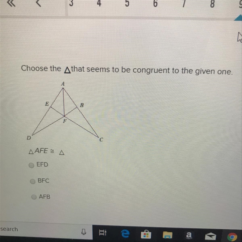 Choose the triangle that seems to be congruent to the given one.-example-1