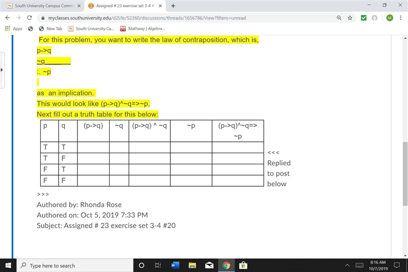 Can someone help me with this truth table. I just don't understand how to do it.-example-1