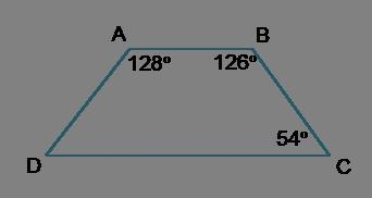 What is the measure of angle D? 52 54 57 126-example-1