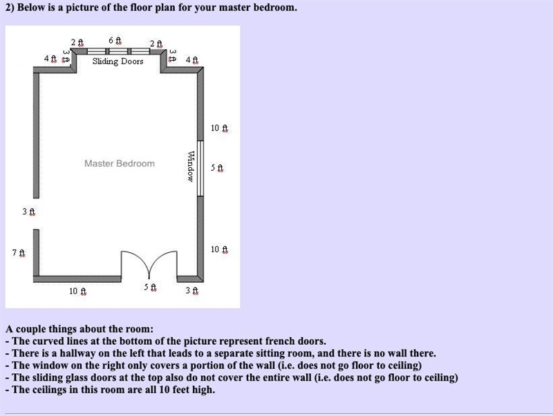 A) You want to put down hard wood floors in your master bedroom. How much hard wood-example-1