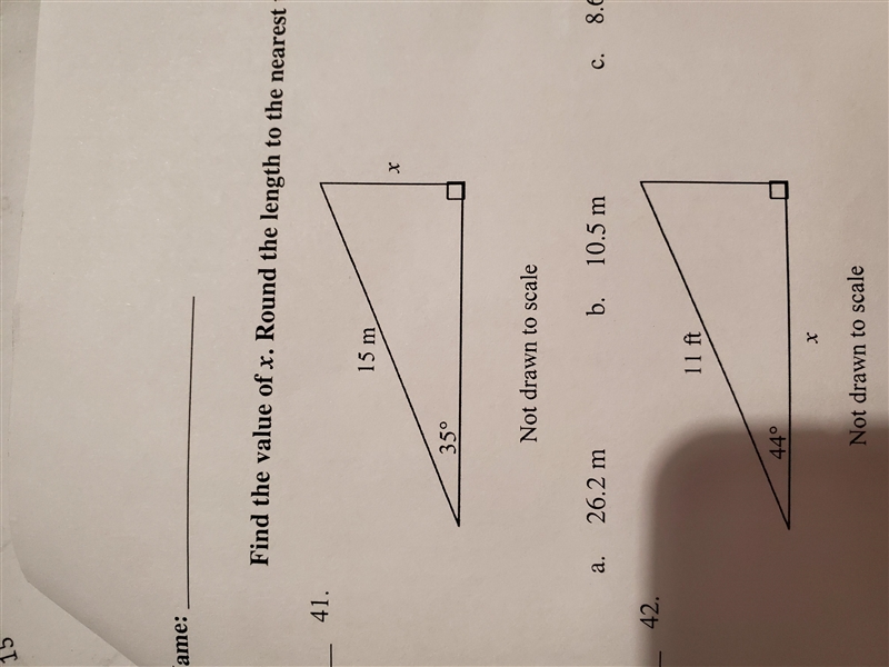 Find the value of x. Round the length to nearest tenth.-example-1