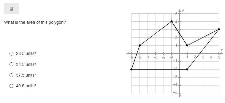 30 points!! What is the area of this polygon? 28.5 units² 34.5 units² 37.5 units² 40.5 units-example-1