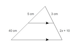 Help! What is the value of x? Enter your answer in the box. cm What is the value of-example-2