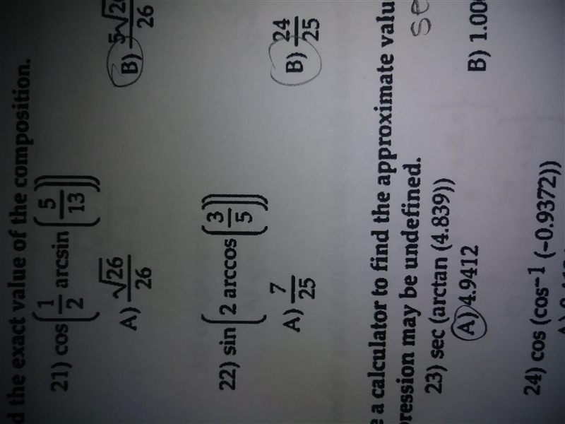 How do you do question 22? It is a Trig question.-example-1