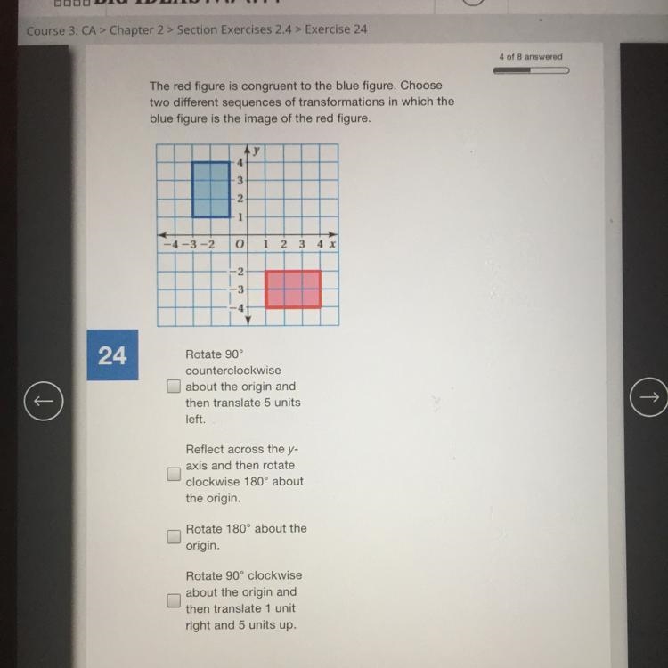 The figure is congruent to the blue figure.-example-1