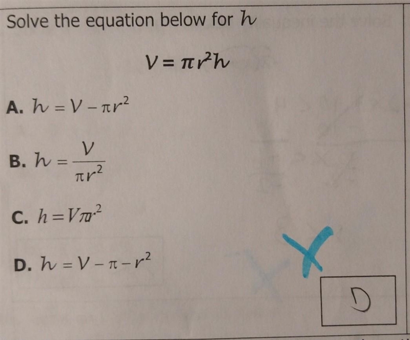 14. Solve the equation above for h​-example-1