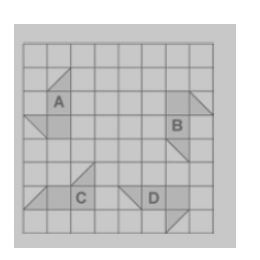 Which statement about these figures on the grid is true? 1. Figures B and C are congruent-example-1