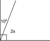 What is the value of x? (5 points) Select one: a. 20 b. 40 c. 45 d. 85-example-1