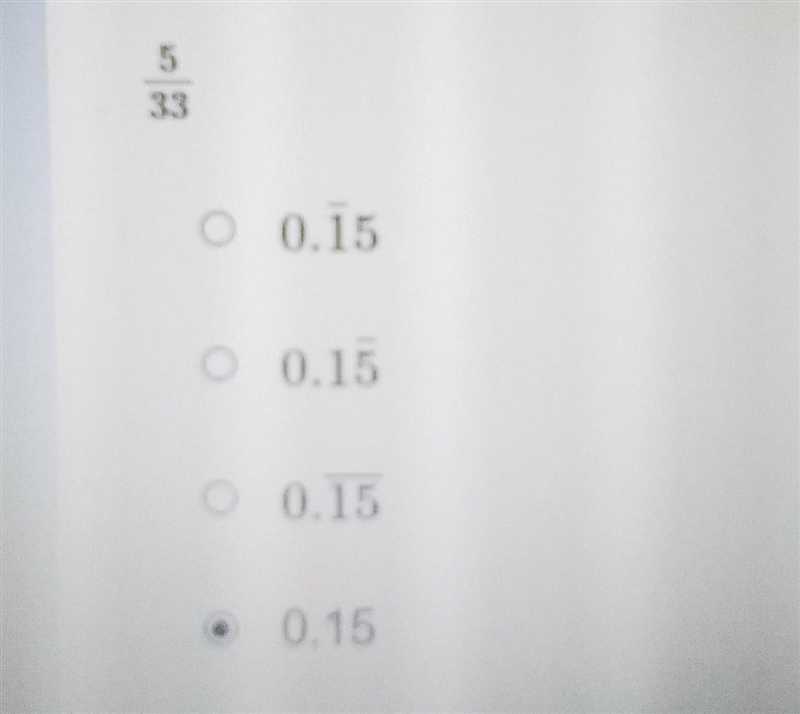 Please help!!! What is the decimal equivalent of this fraction? ​-example-1