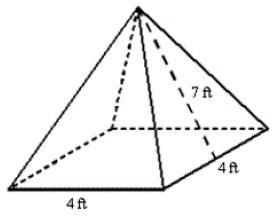 What is the surface area of the pyramid shown to the nearest whole number? the diagram-example-1