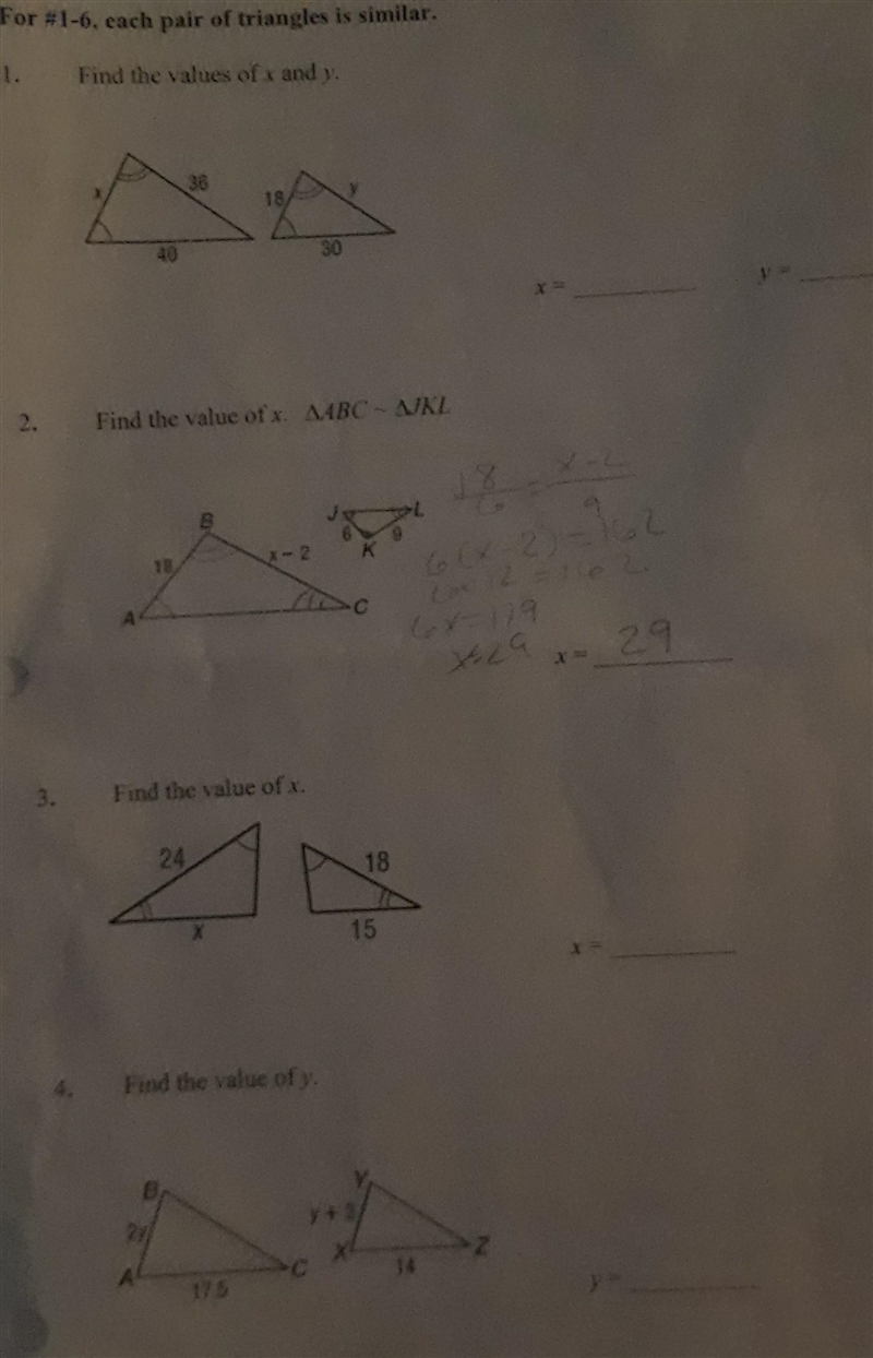 Help please problem 1, 3, 4​-example-1