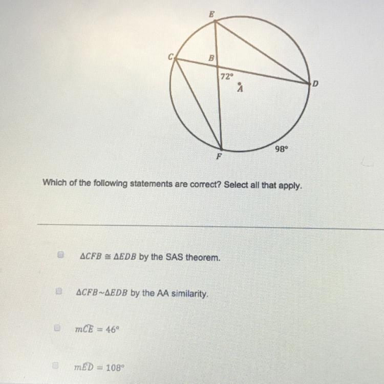 Consider the diagram below. which of the following statements are correct? select-example-1