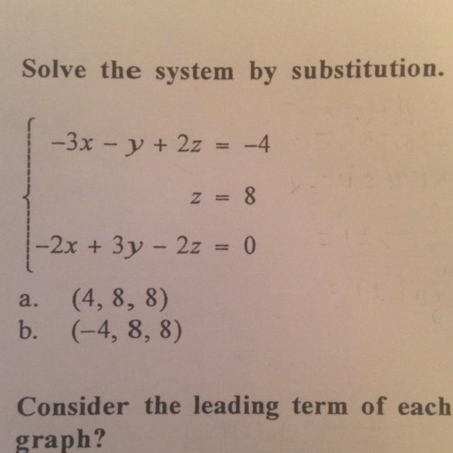 How do you solve this system by substitution?-example-1